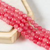 Natural Cherry Quartz Dyed Faceted Gemstone Beads