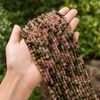 Uncut Raw Watermelon Tourmaline Crystal Chip Beads for Necklace (Purification and Stress Relief)
