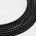 Cuentas redondas de ónix negro de grado AAA de 2 mm, 3 mm, 4 mm, 6 mm, 8 mm, 10 mm, 12 mm 