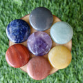 7pcs Chakra Round Crystal Set, Round Shaped 7 Chakra Crystal Set