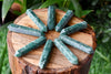 Crayon à pointe de cristal à double terminaison en aventurine verte - Acheter des crayons à double pointe taillés à la main pour la grille de cristal