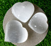 Polished Selenite Heart Crystal, Puffy Mini 2 Inch Pocket Crystal Heart