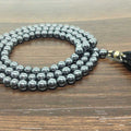 Mala en hématite naturelle de 6 mm avec 108 perles de prière