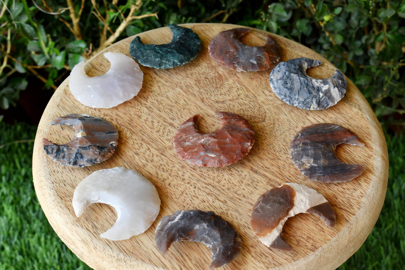 1" Fancy Jasper Moon Arrowhead Point