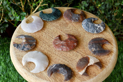 1" Fancy Jasper Moon Arrowhead Point