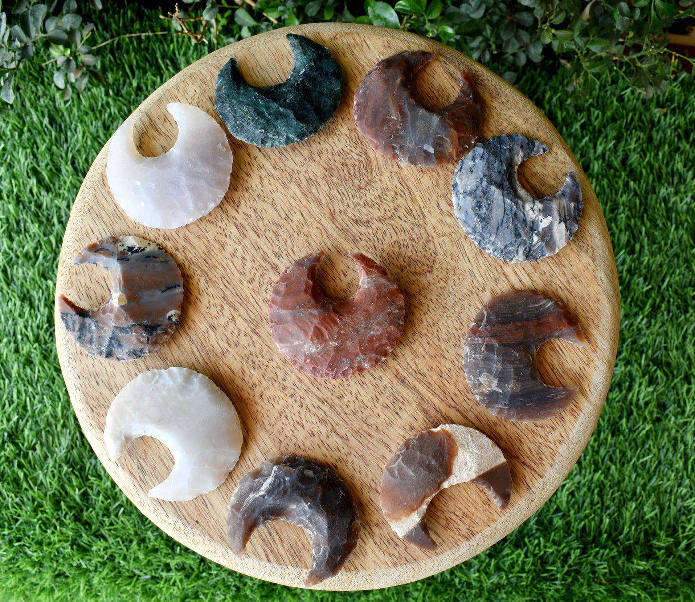 1" Fancy Jasper Moon Arrowhead Point