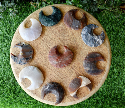 1" Fancy Jasper Moon Arrowhead Point