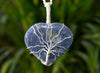 Sodalite Heart Silver Wire Wrapped Pendant, Crystal Heart Gemstone Pendant
