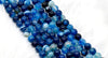 Blue Banded Agate Beads, Natural Crystal Round Beads 6mm to 10mm