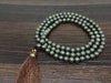 One (1) Natural 6mm Pyrite Mala With 108 Prayer Beads Perfect For Mediation Spiritua Mala Prayer ~ JP149