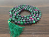 Ruby Zoisite Gemstone Mala, 108 Prayer Bead Mala.