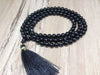 Natural 6mm Black Tourmaline Mala With 108 Prayer Beads Perfect For Mediation Black Tourmaline mala With 108 Prayer Bead