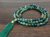 Moss Agate Gemstone Mala, 108 Prayer Bead Mala.